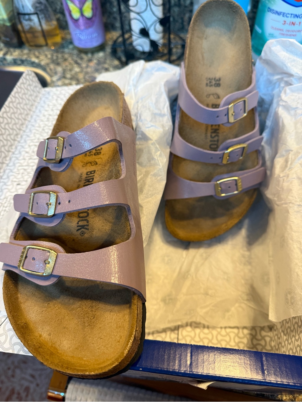 Birkenstock Florida Bs Sandals In Pale Lavender